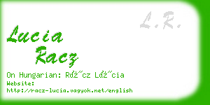 lucia racz business card